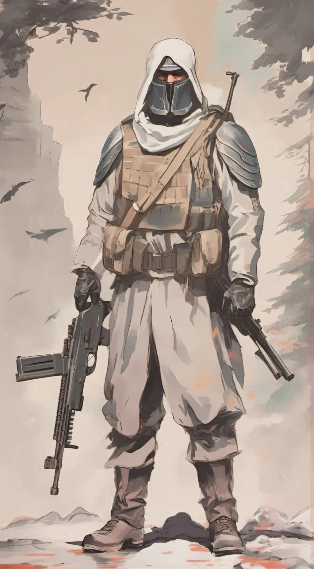 ai character: gunman  background