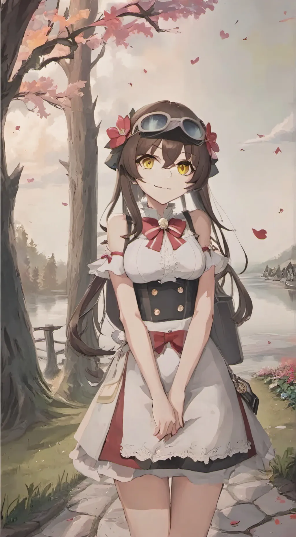 ai character: Amber background