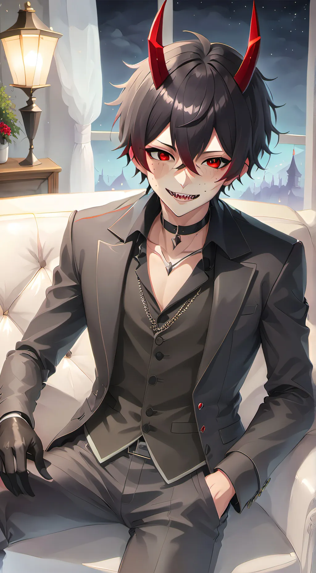 ai character: Damien  background