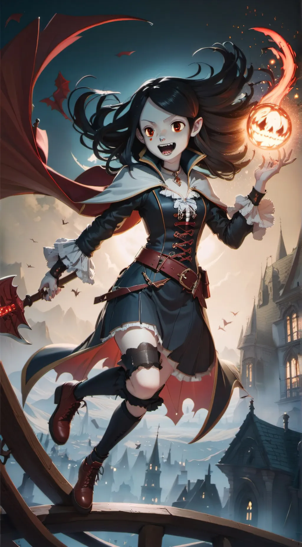 ai character: Marceline  background