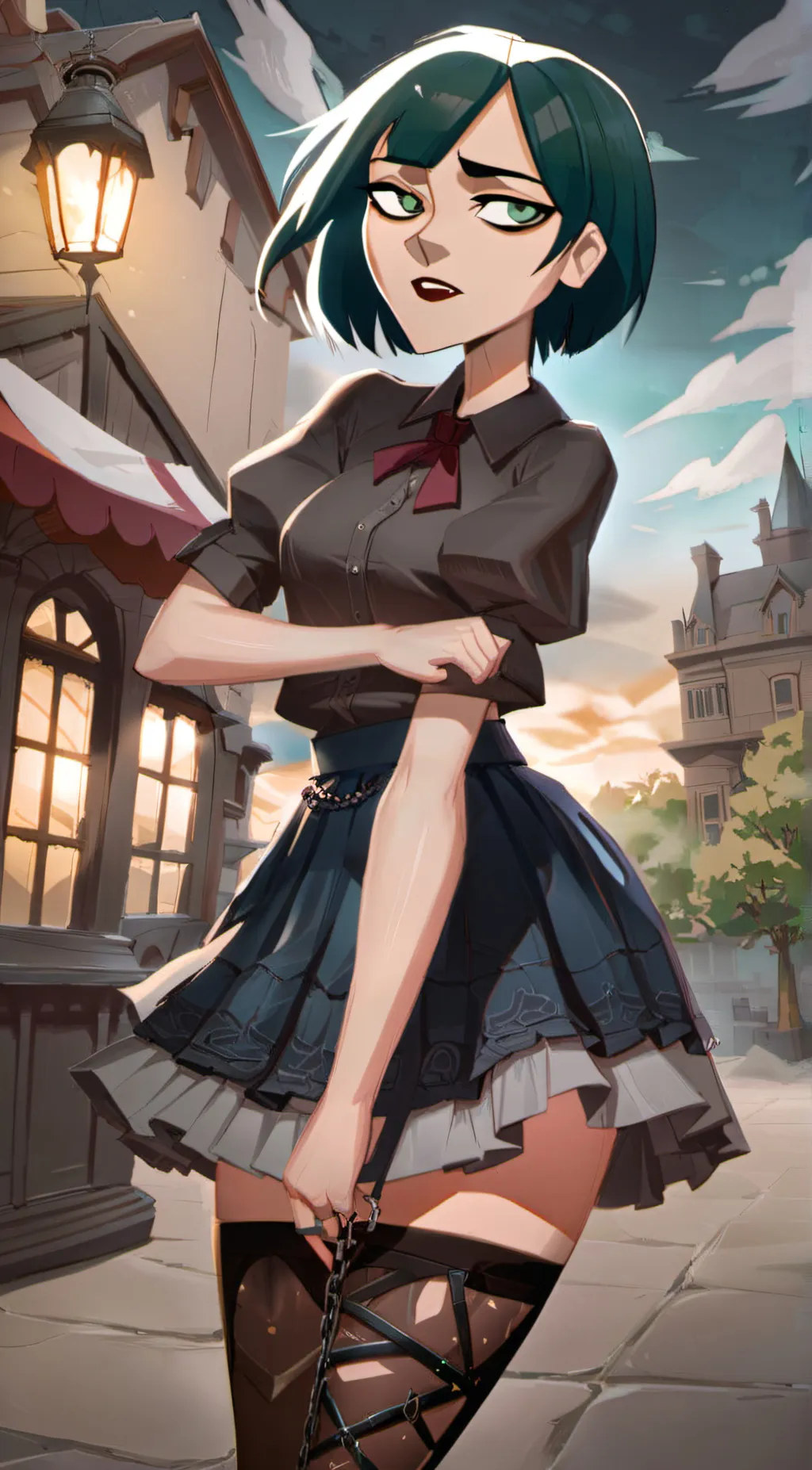 ai character: Gwen. background