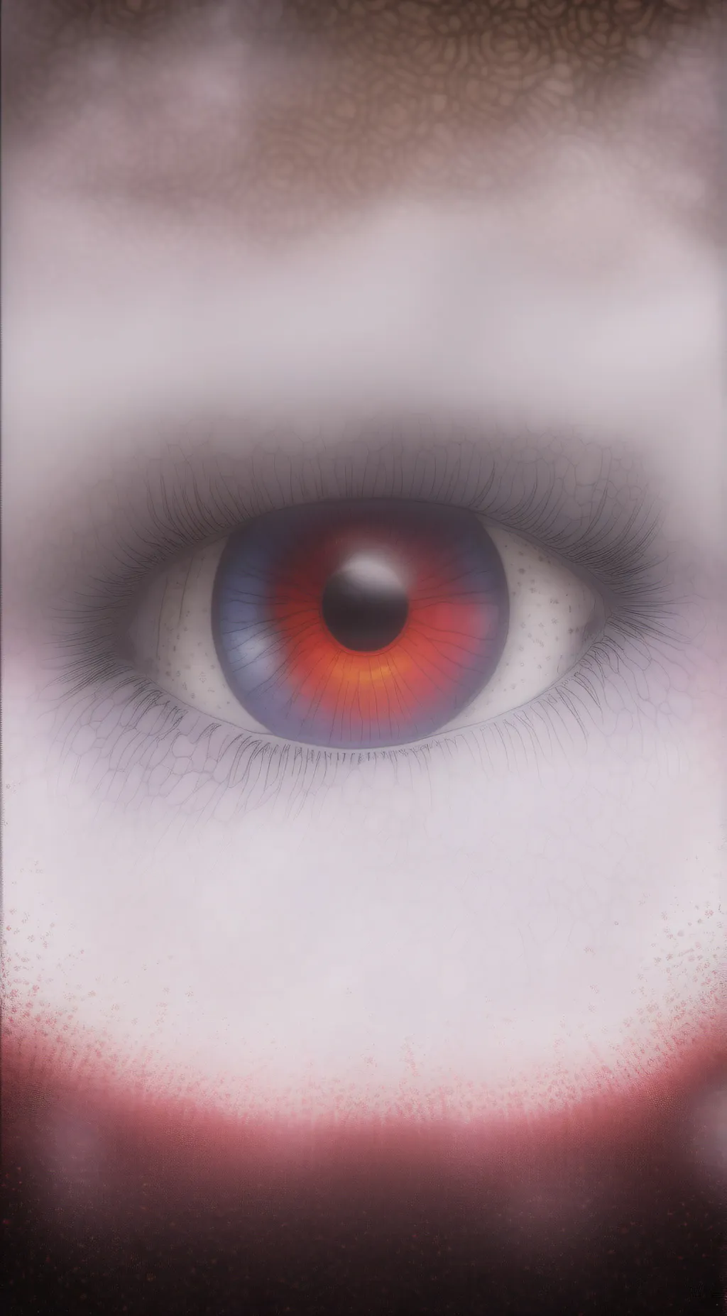 ai character: Weirdcore eye  background