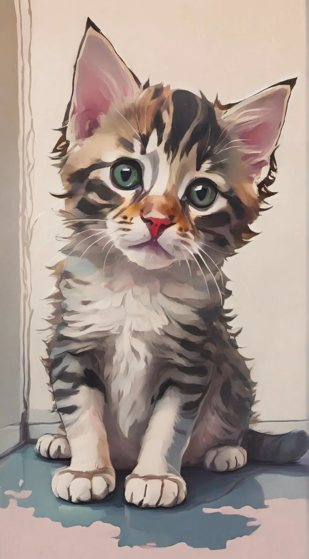 ai character: poor kitty  background