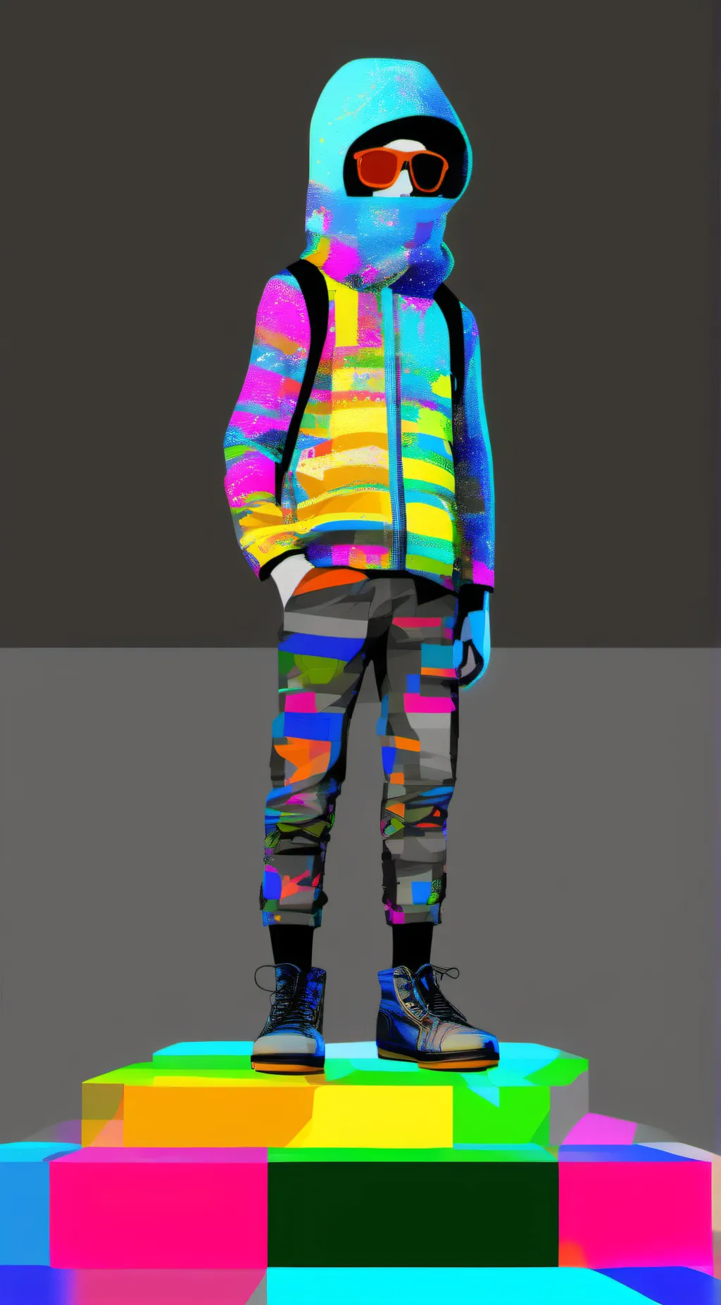 ai character: glichface background