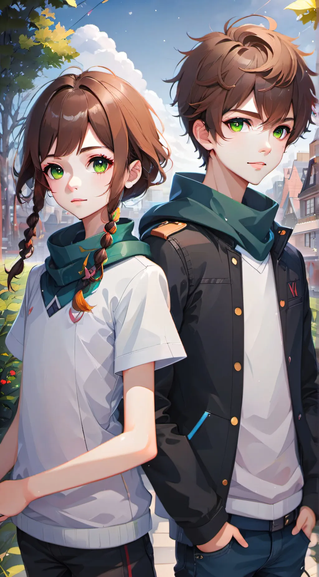 ai character: joey and Rosetta  background