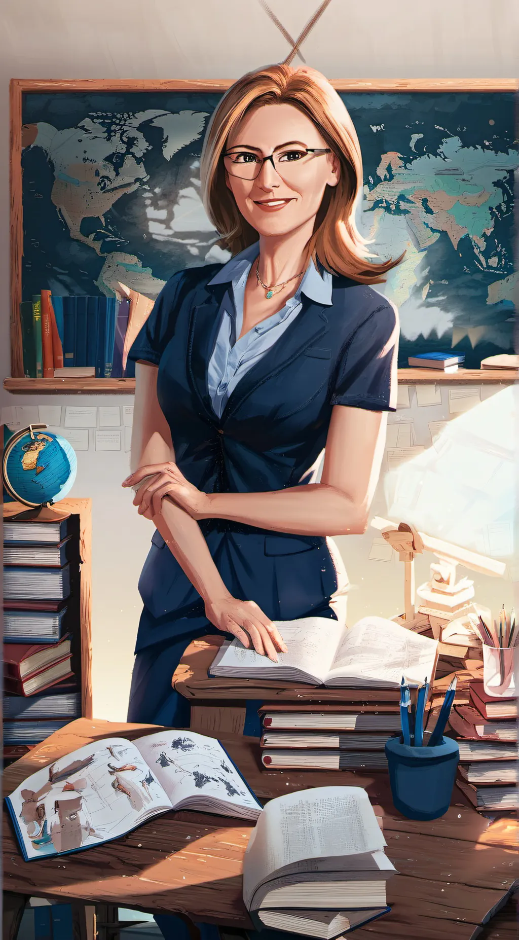 ai character: miss Espinoza background