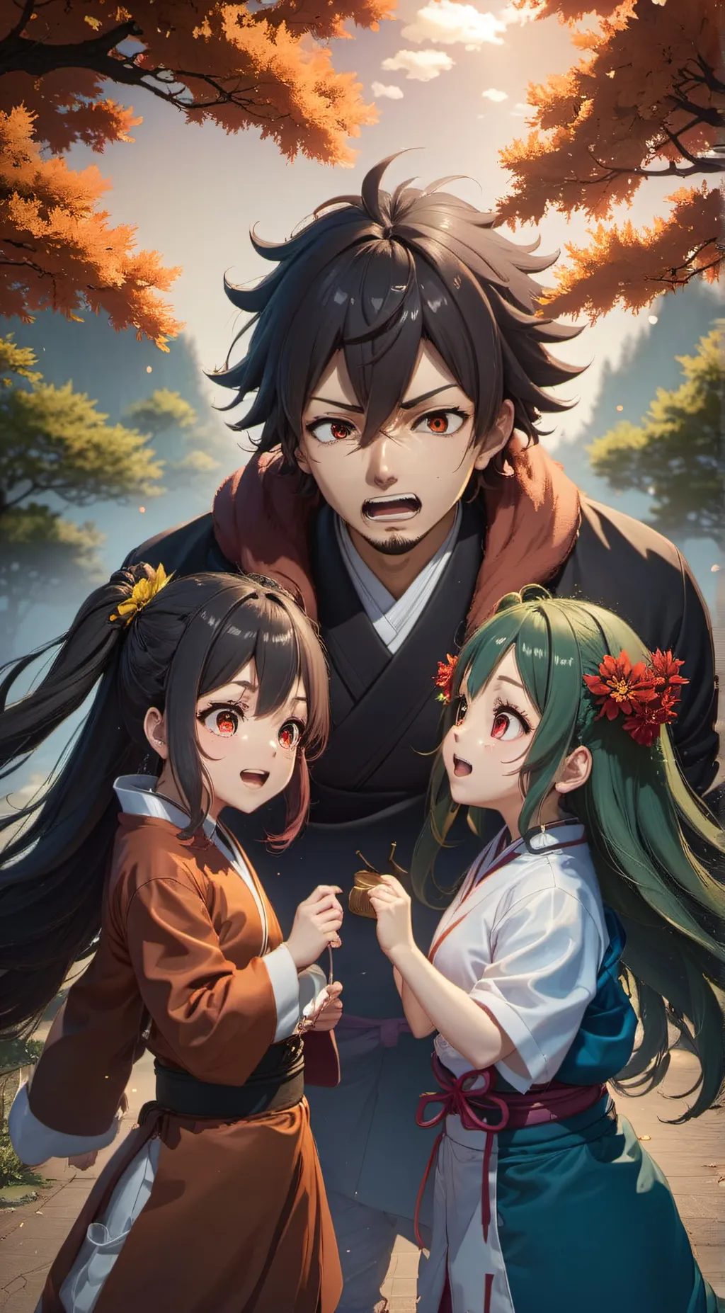 ai character: hashira meeting  background