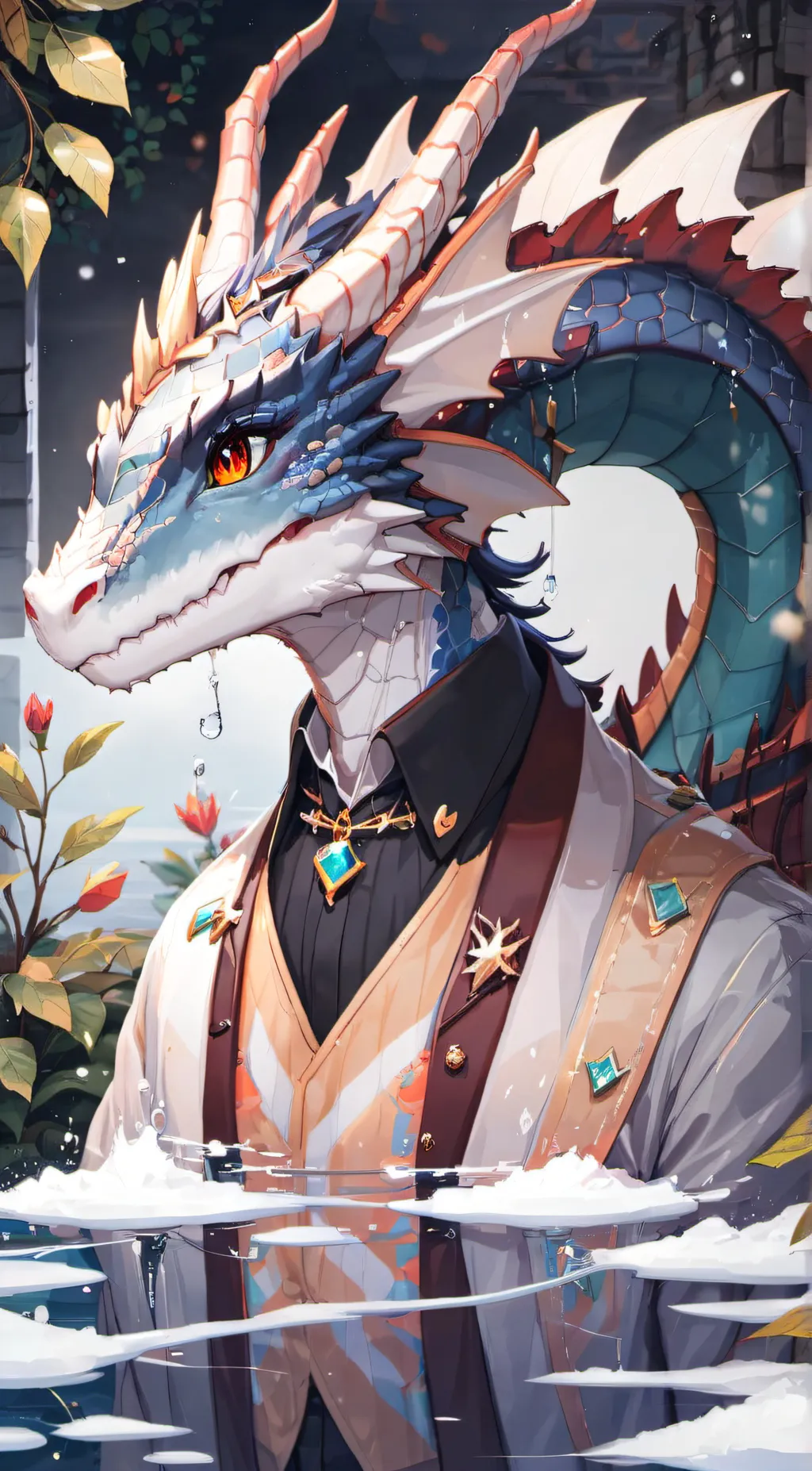 ai character: Deep-Blue background