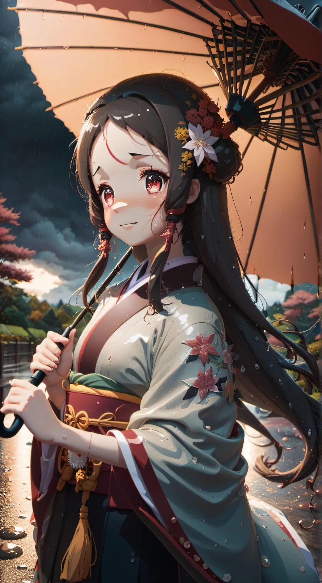 ai character: nezuko background
