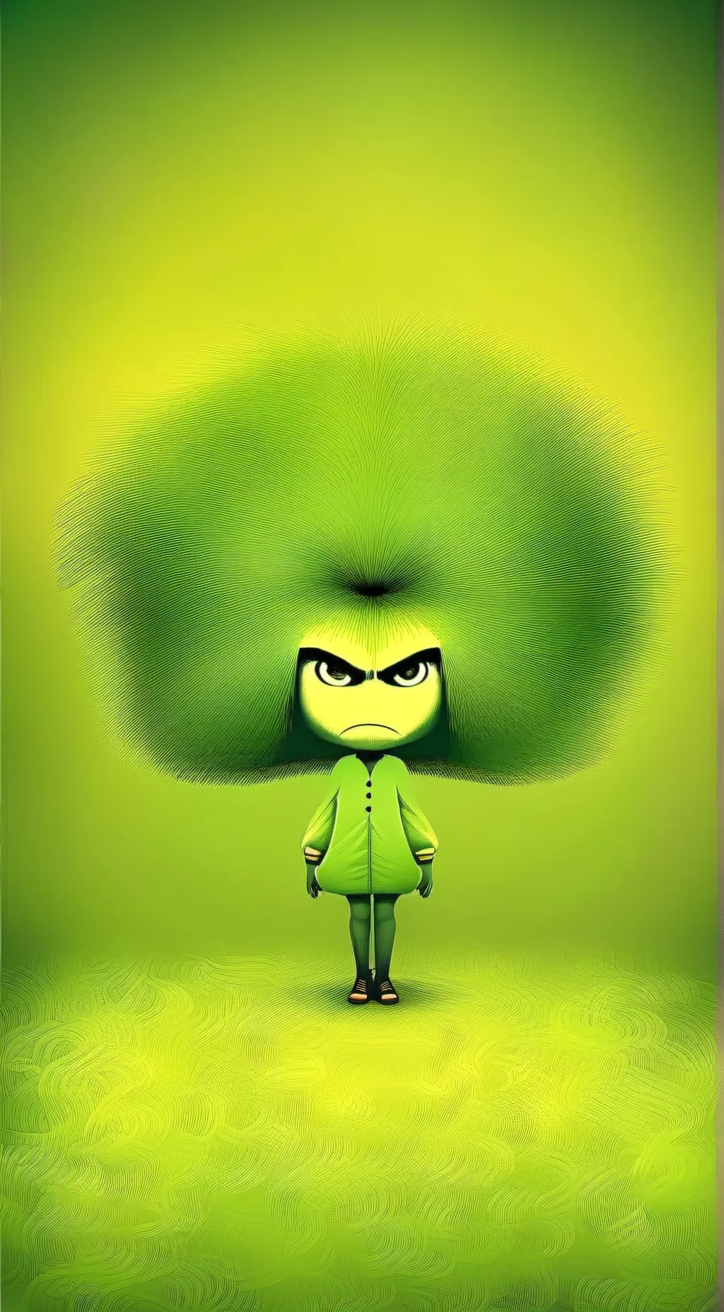 ai character: Ms. Grinchy background