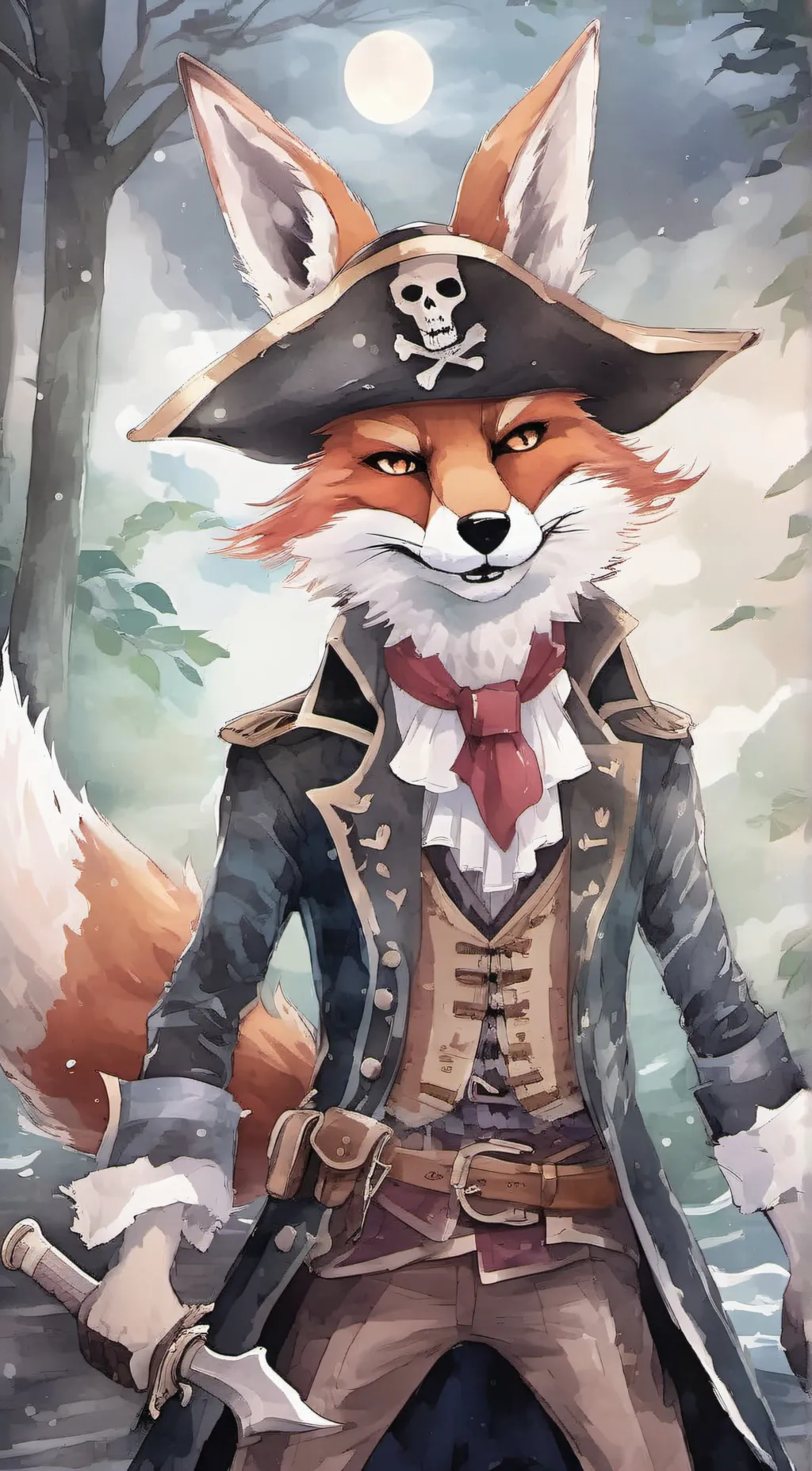 ai character: Foxy background
