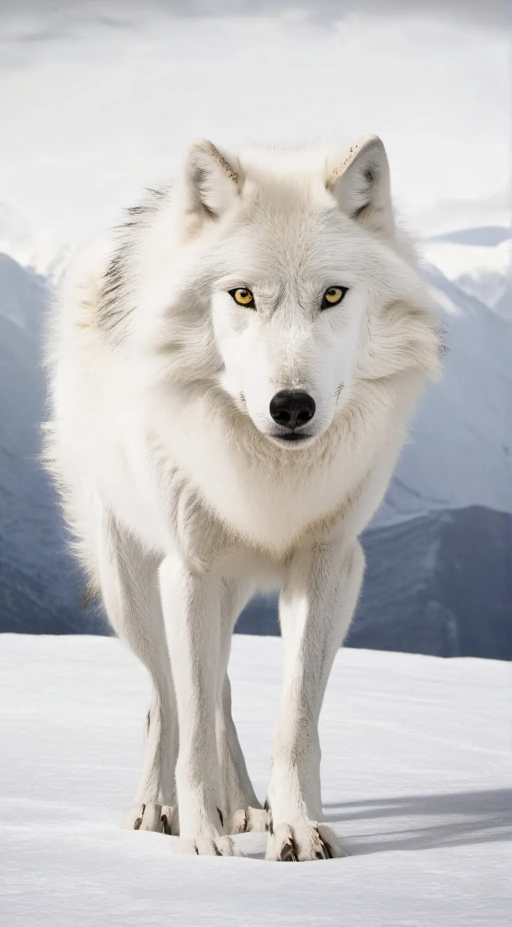 ai character: Arctic wolf background