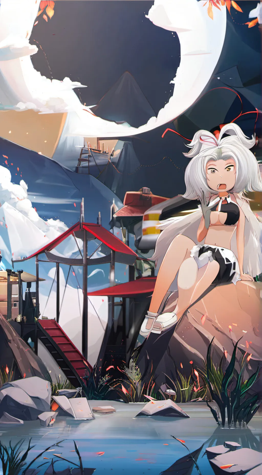 ai character: isabeiia  background