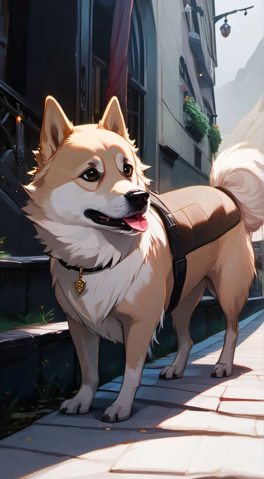 ai character: potato chip background