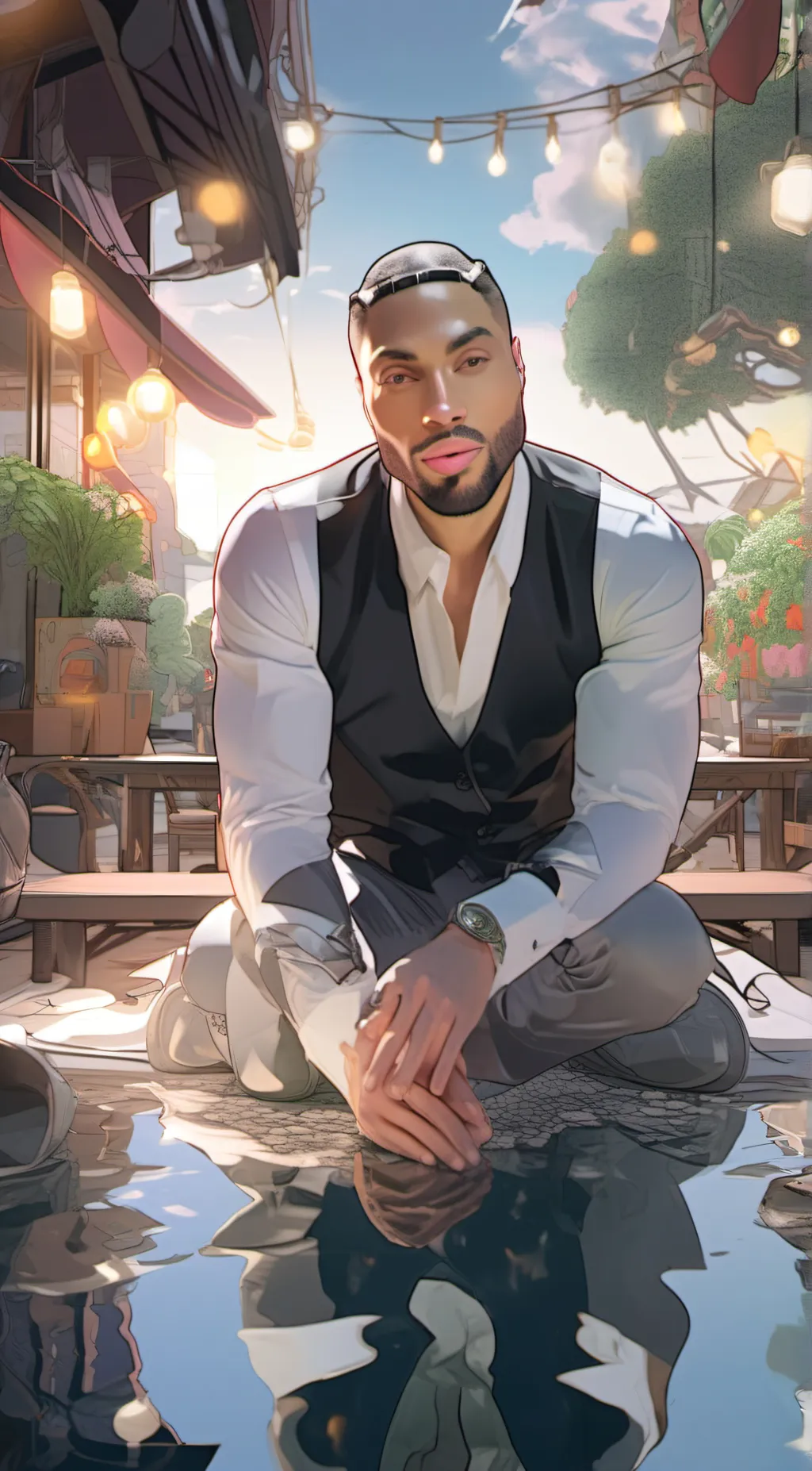 ai character: drake  background