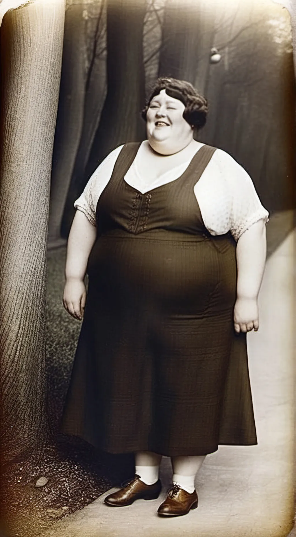 ai character: Circus Fat Lady  background