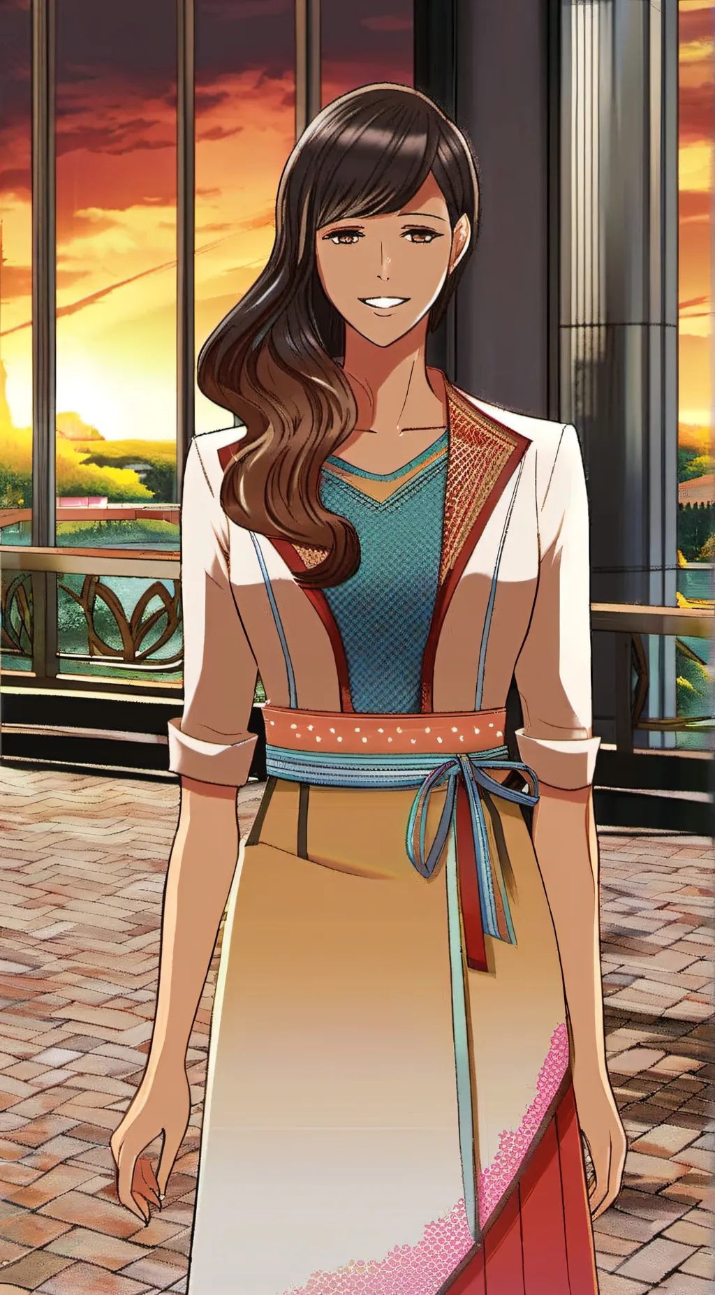 ai character: Aurora James background