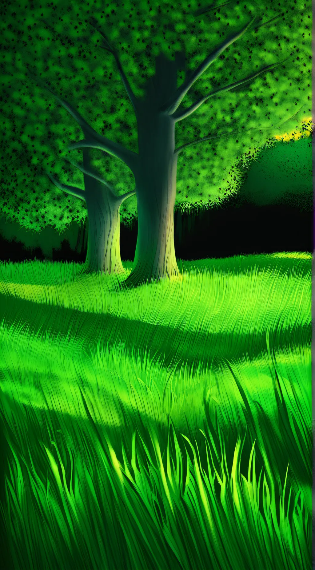 ai character: grass background