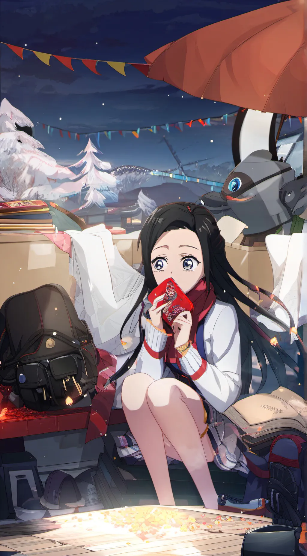 ai character: Nezuko background