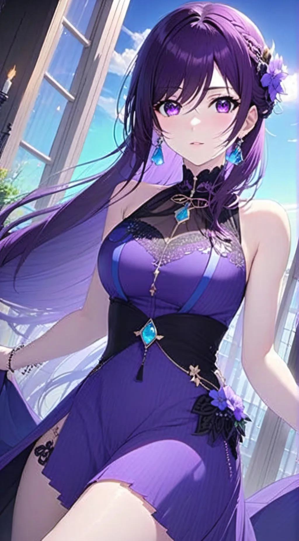 ai character: lavender background