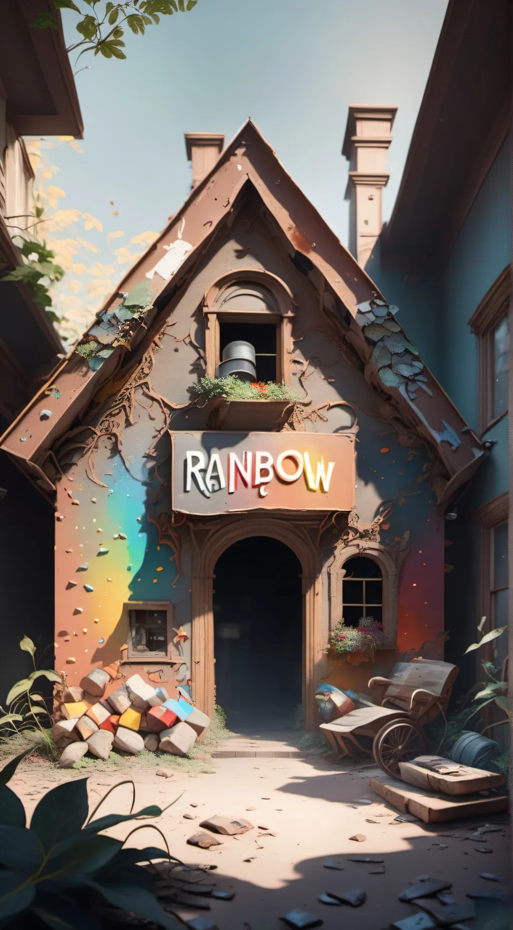 ai character: Rainbow f / doors background