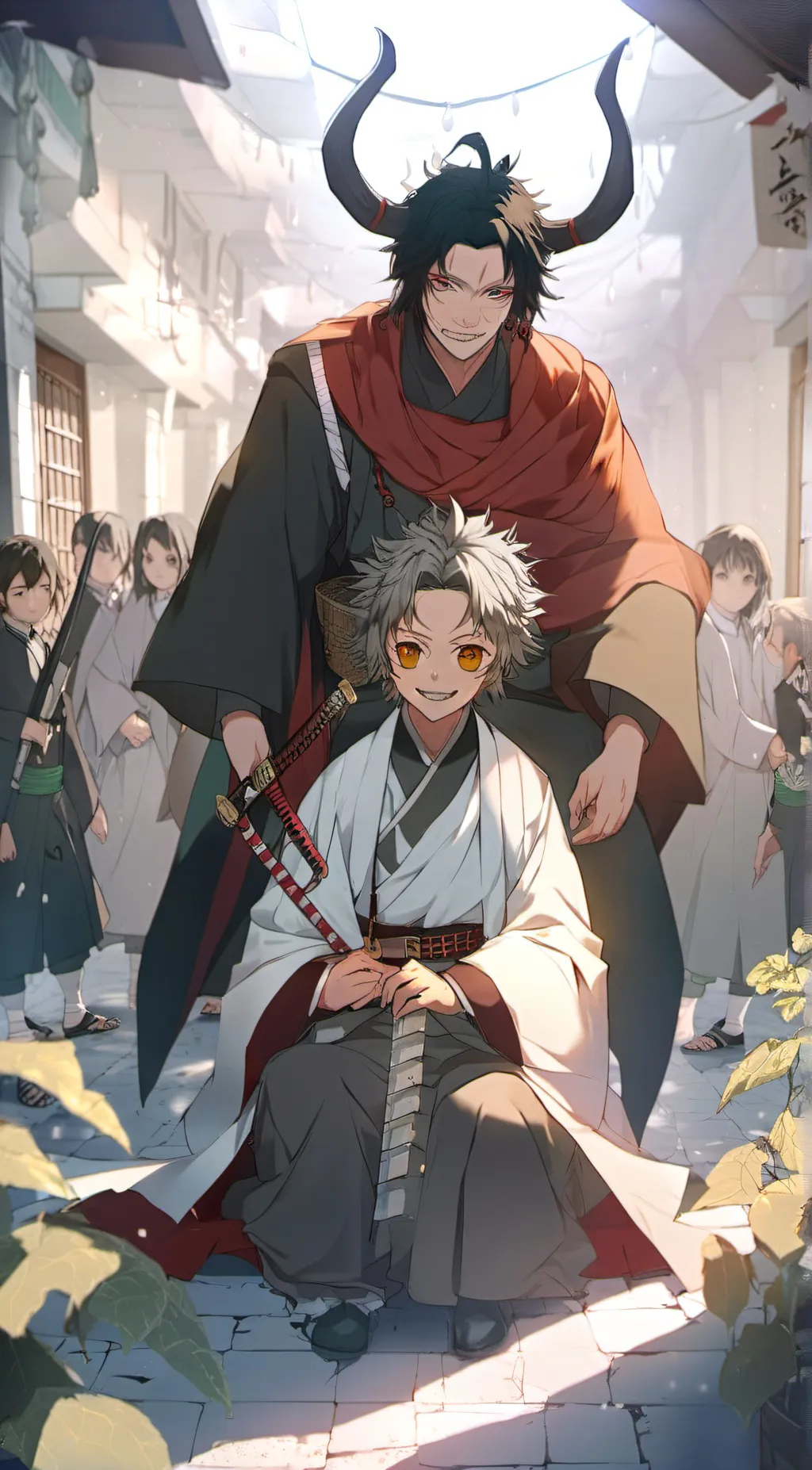 ai character: Douma  background