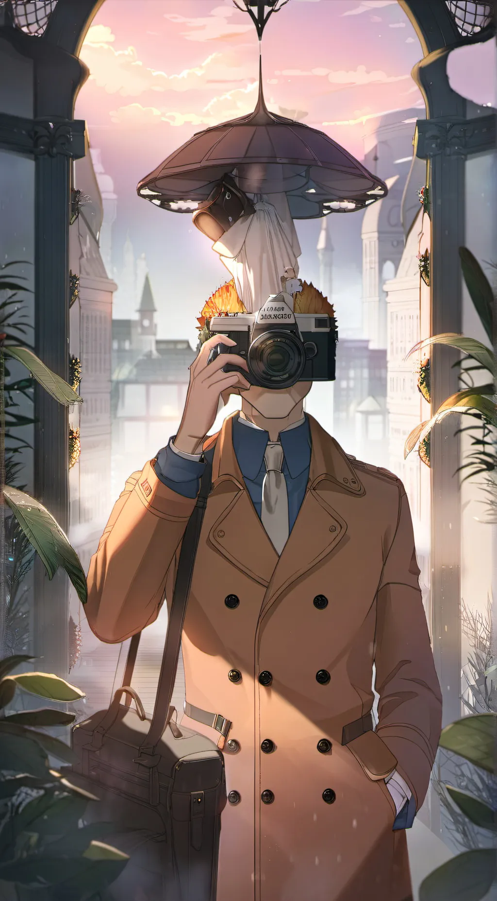 ai character: simp camreaman background