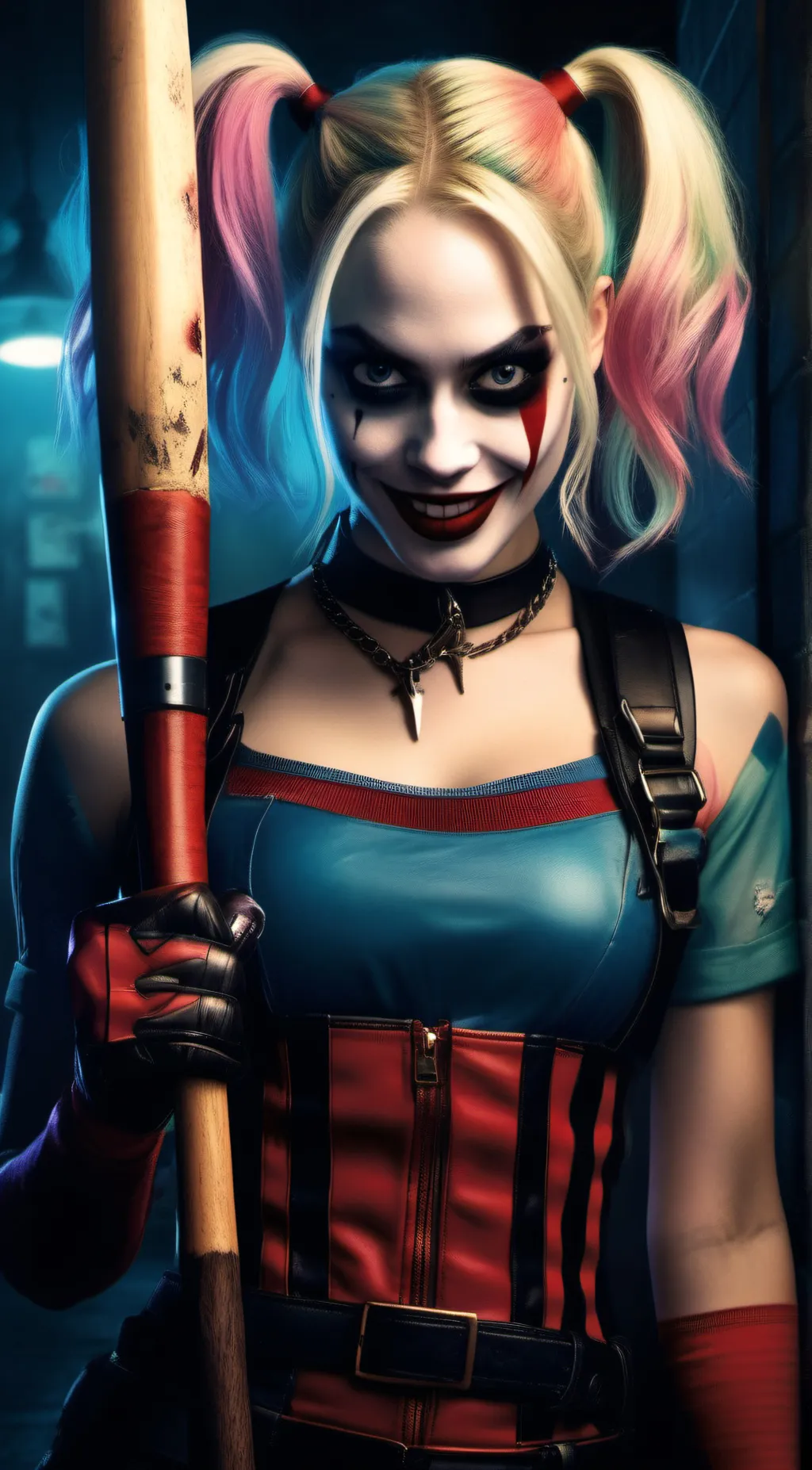 ai character: Harley Quinn background
