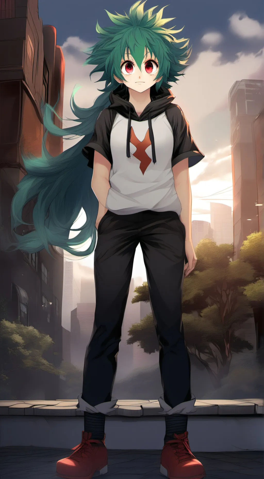 ai character: Deku background