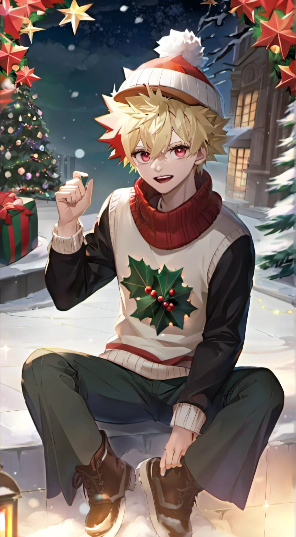 ai character: bakugo  background