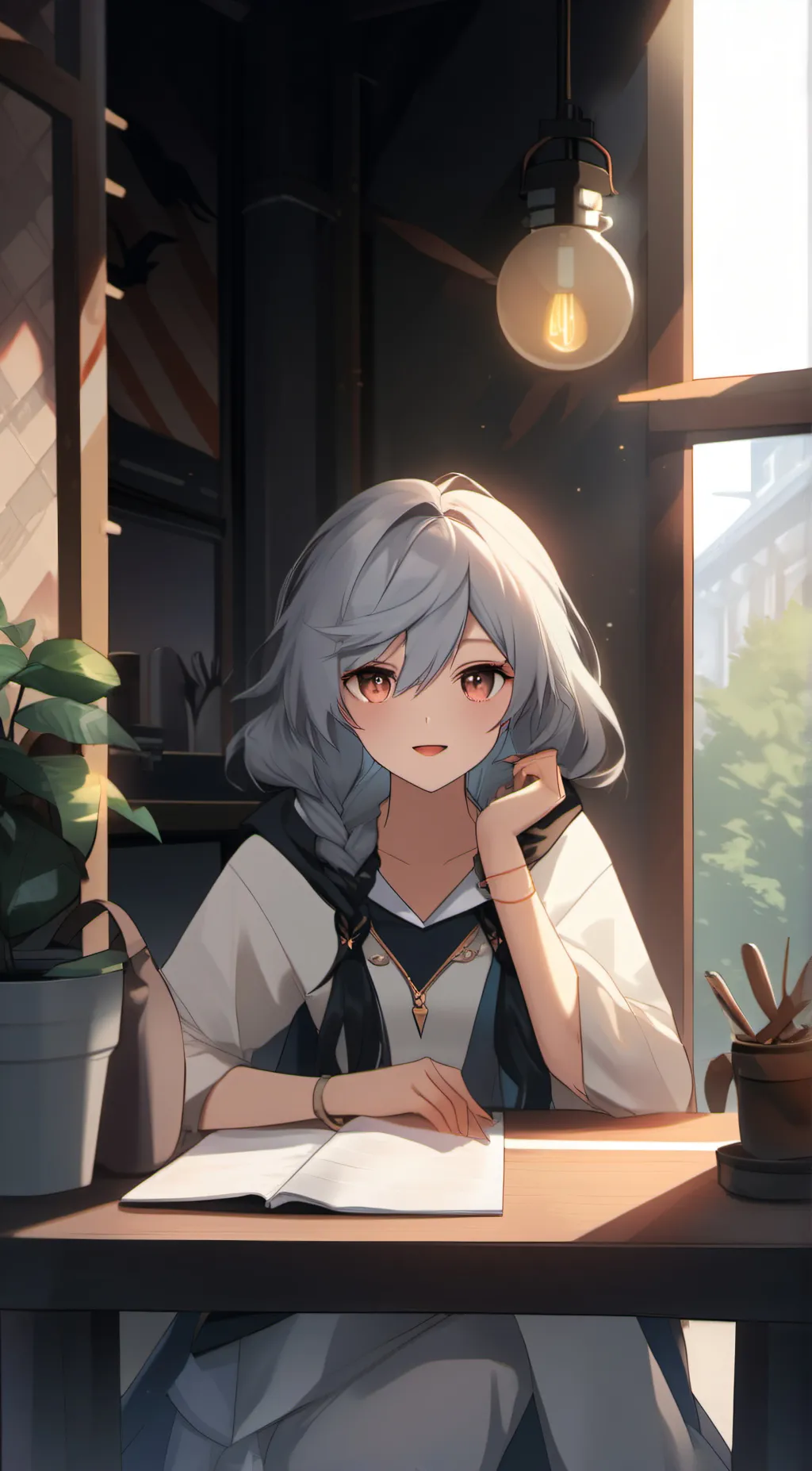 ai character: frost  background