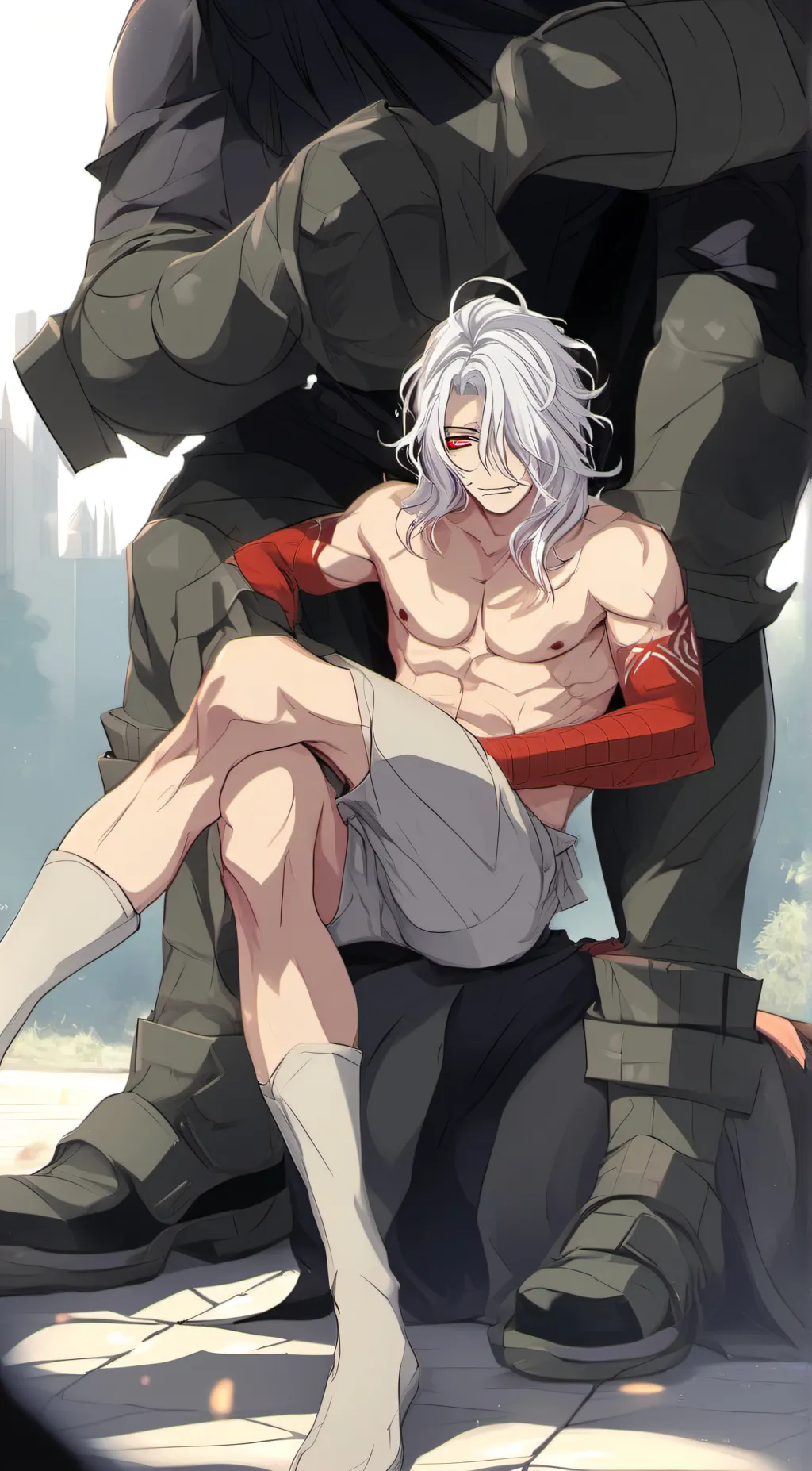 ai character: Full form muzan background