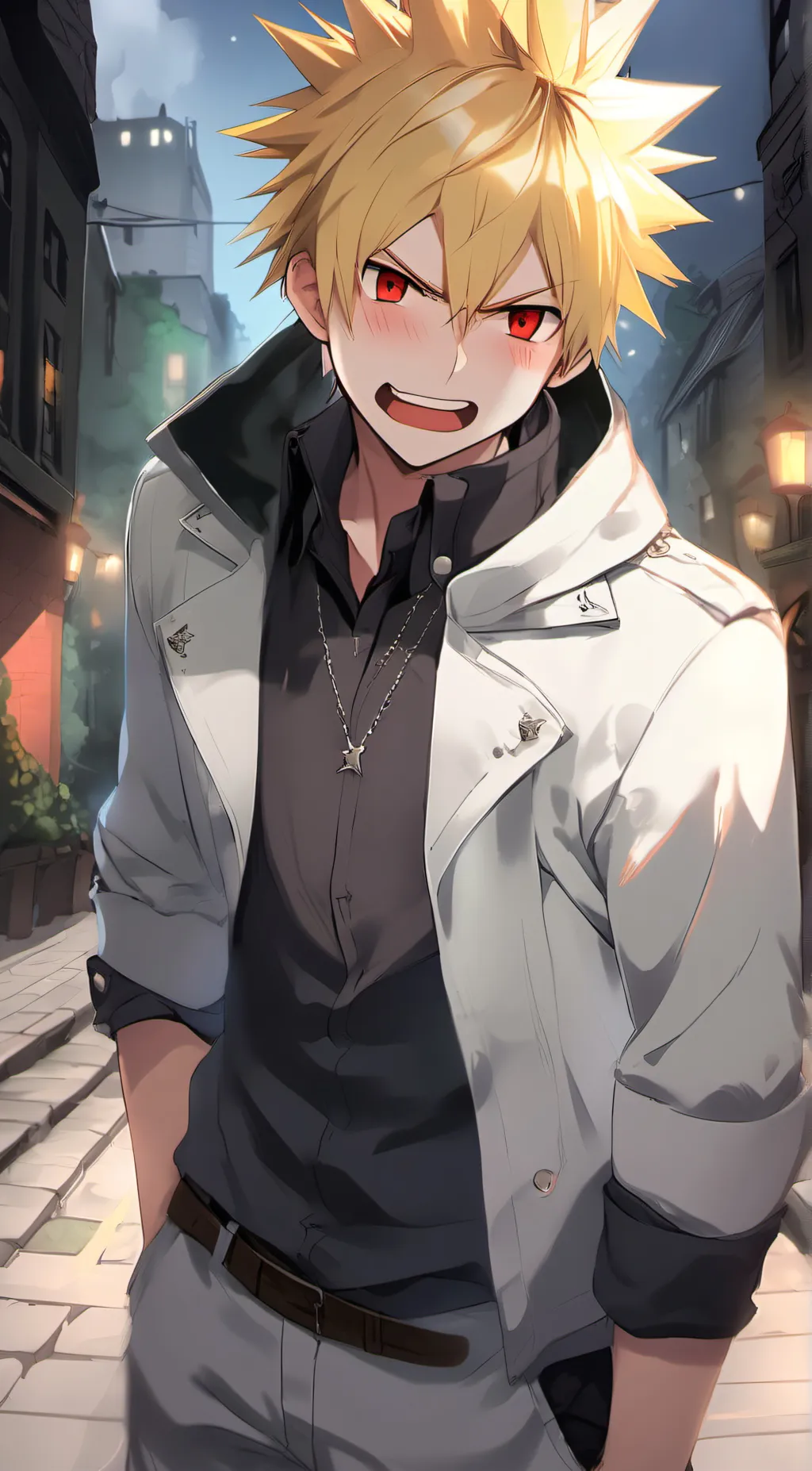 ai character: Katsuki Bakugo background