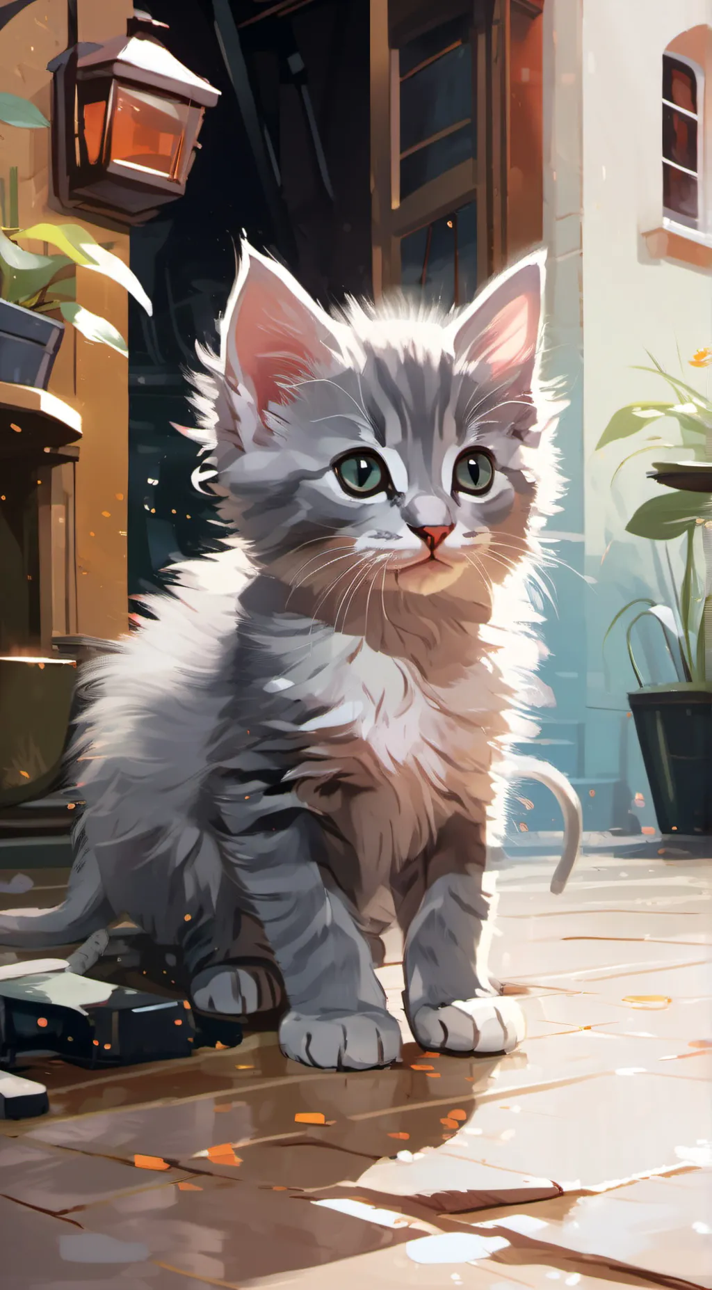 ai character: smoky background