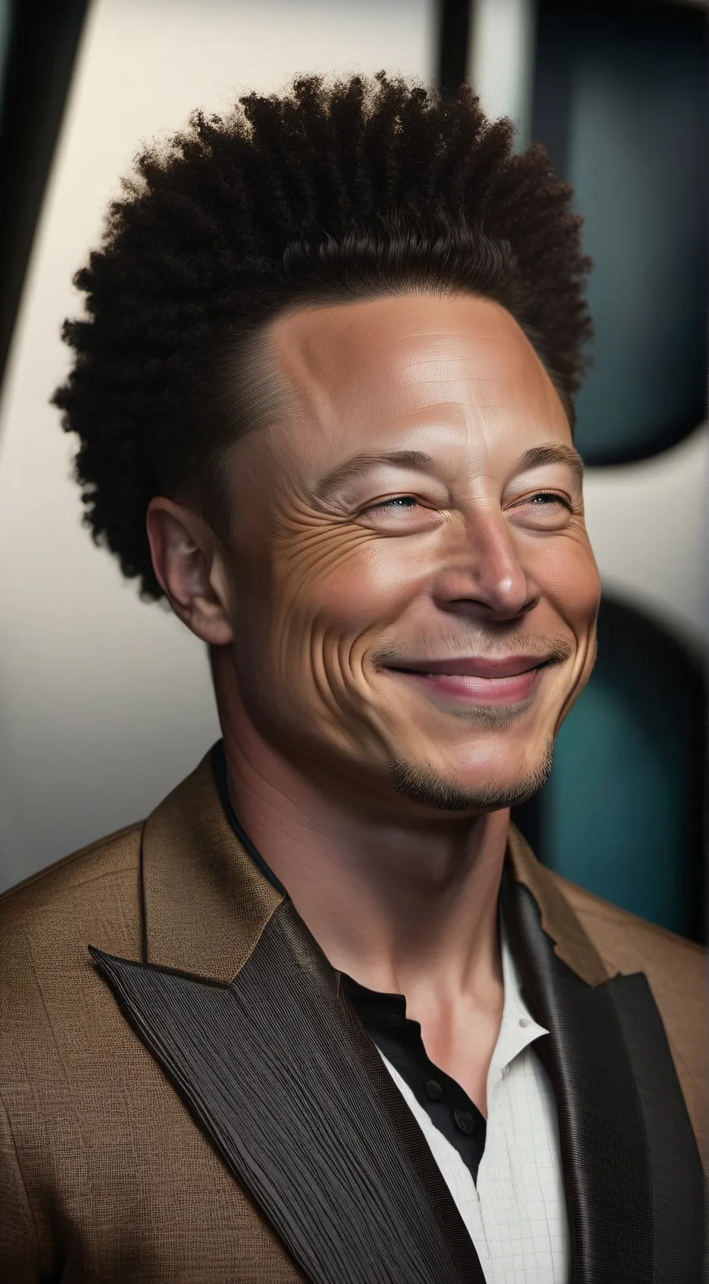 ai character: blackwashed elon   background