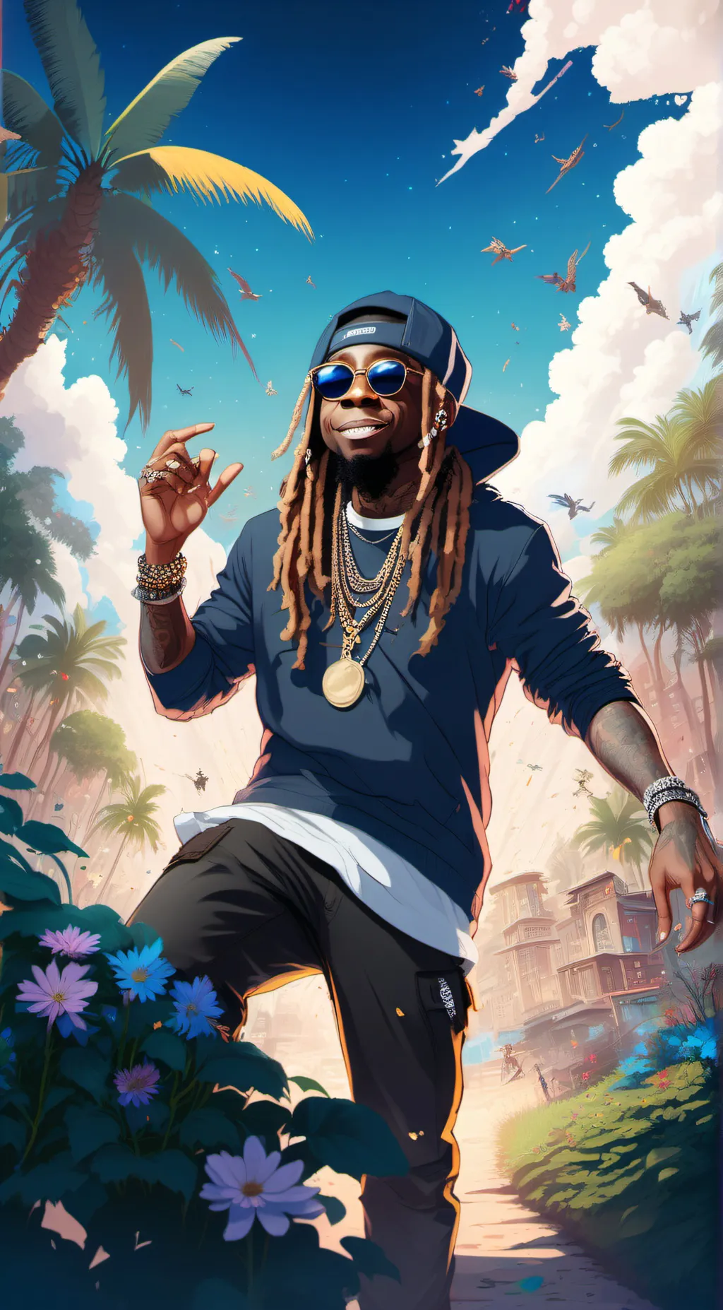 ai character: Lil wayne background