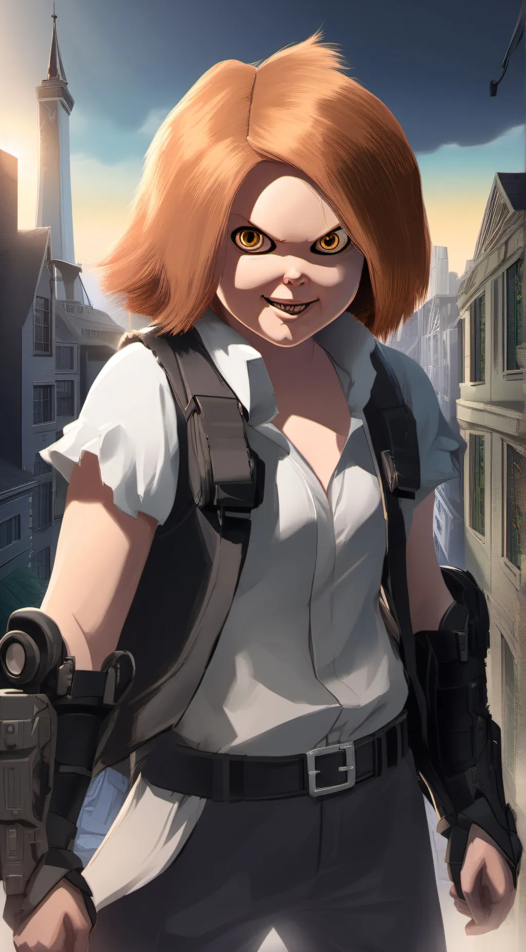 ai character: Chucky  background