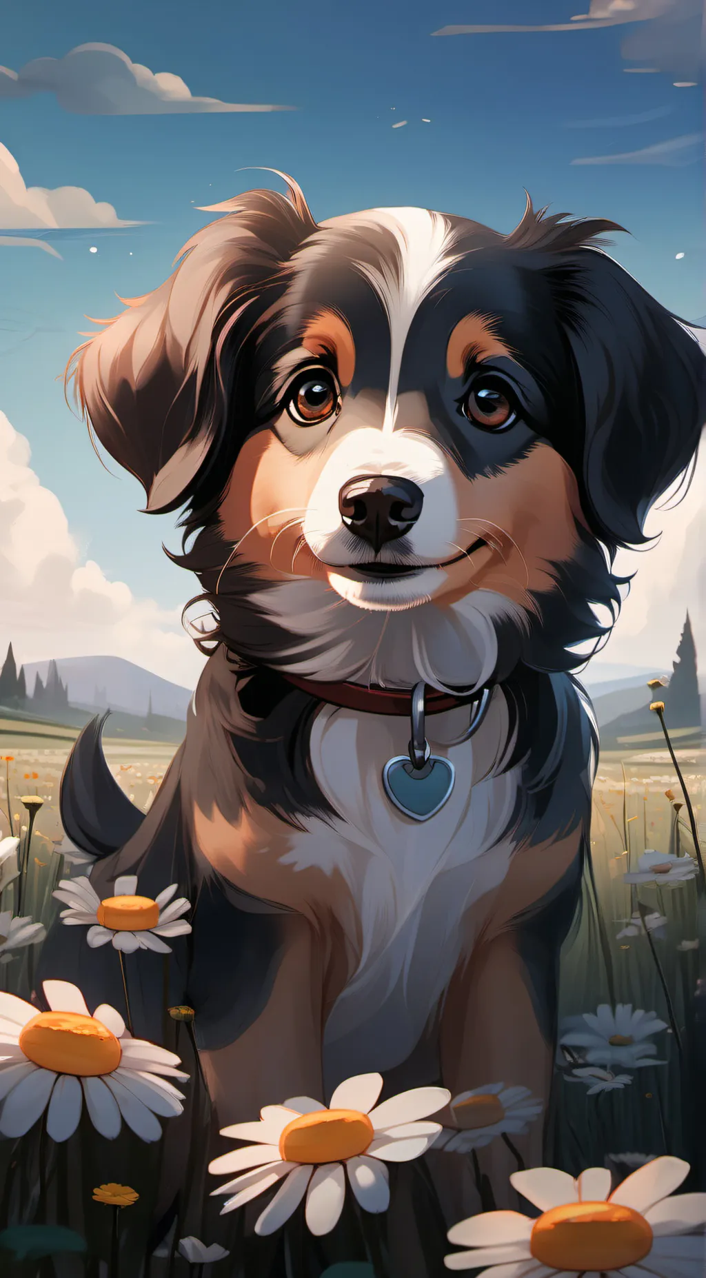 ai character: Daffodil background