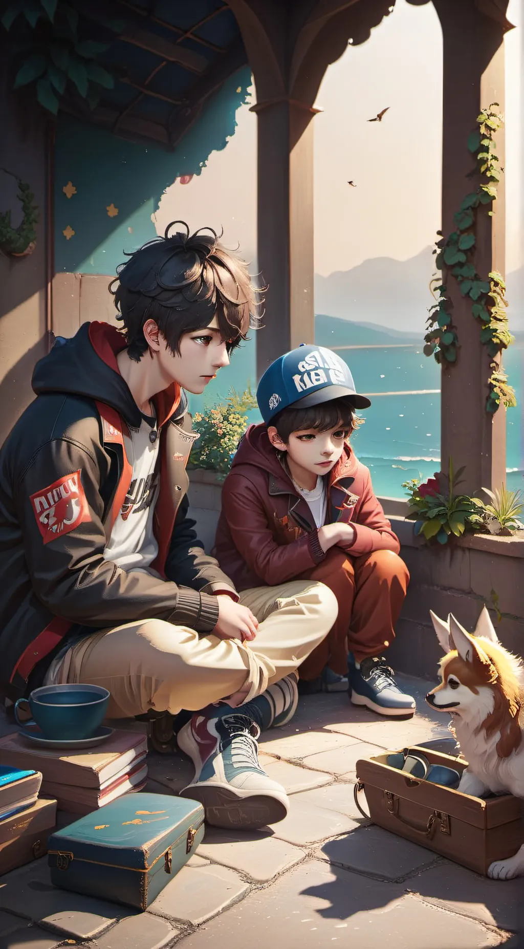 ai character: Stray kıds  background