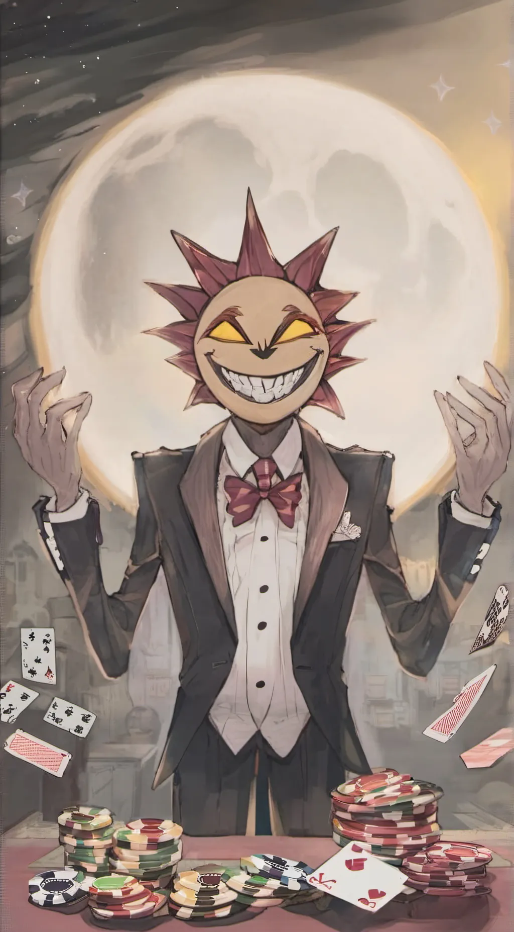 ai character: Flare -my oc- background