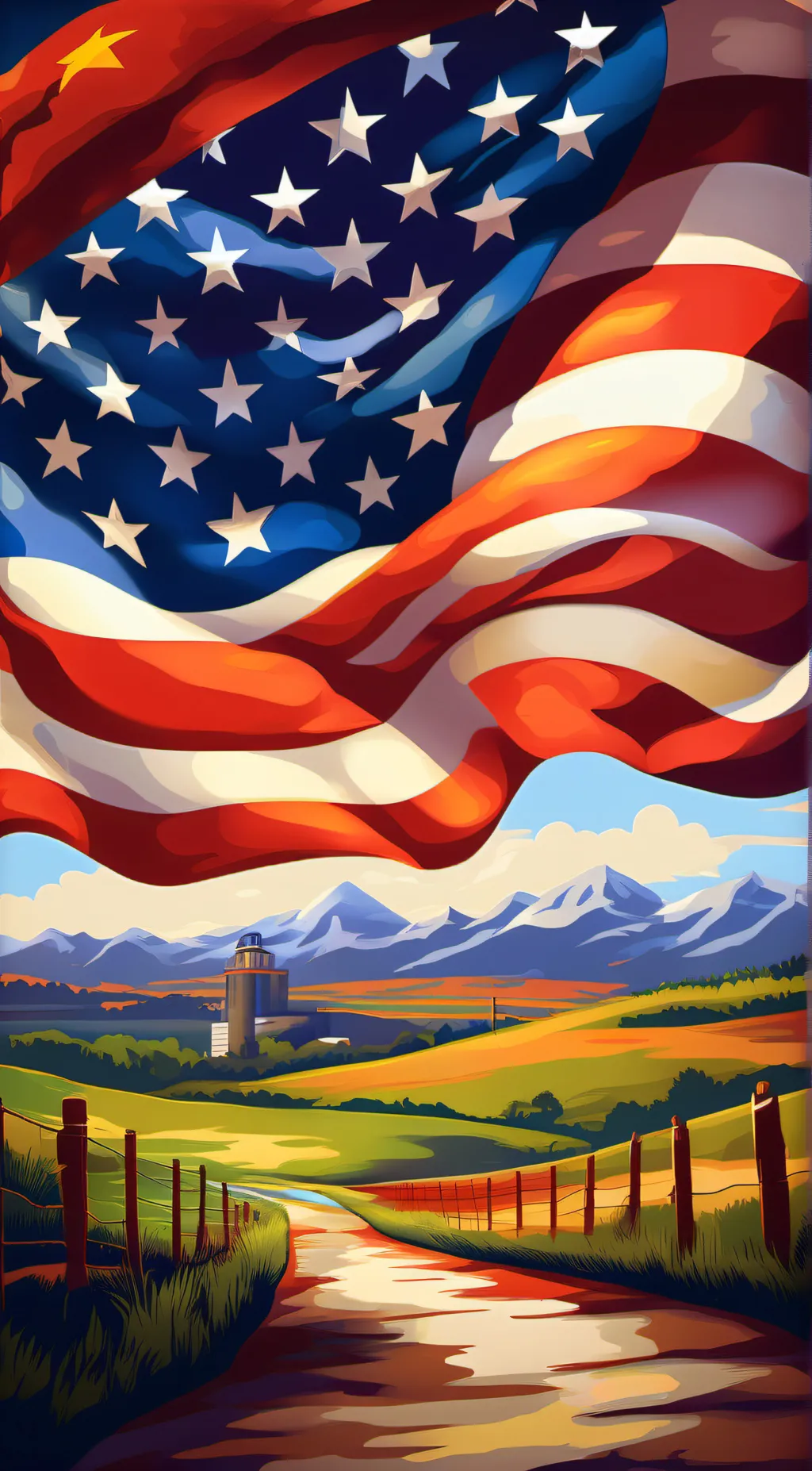 ai character: TADC x Countryball background