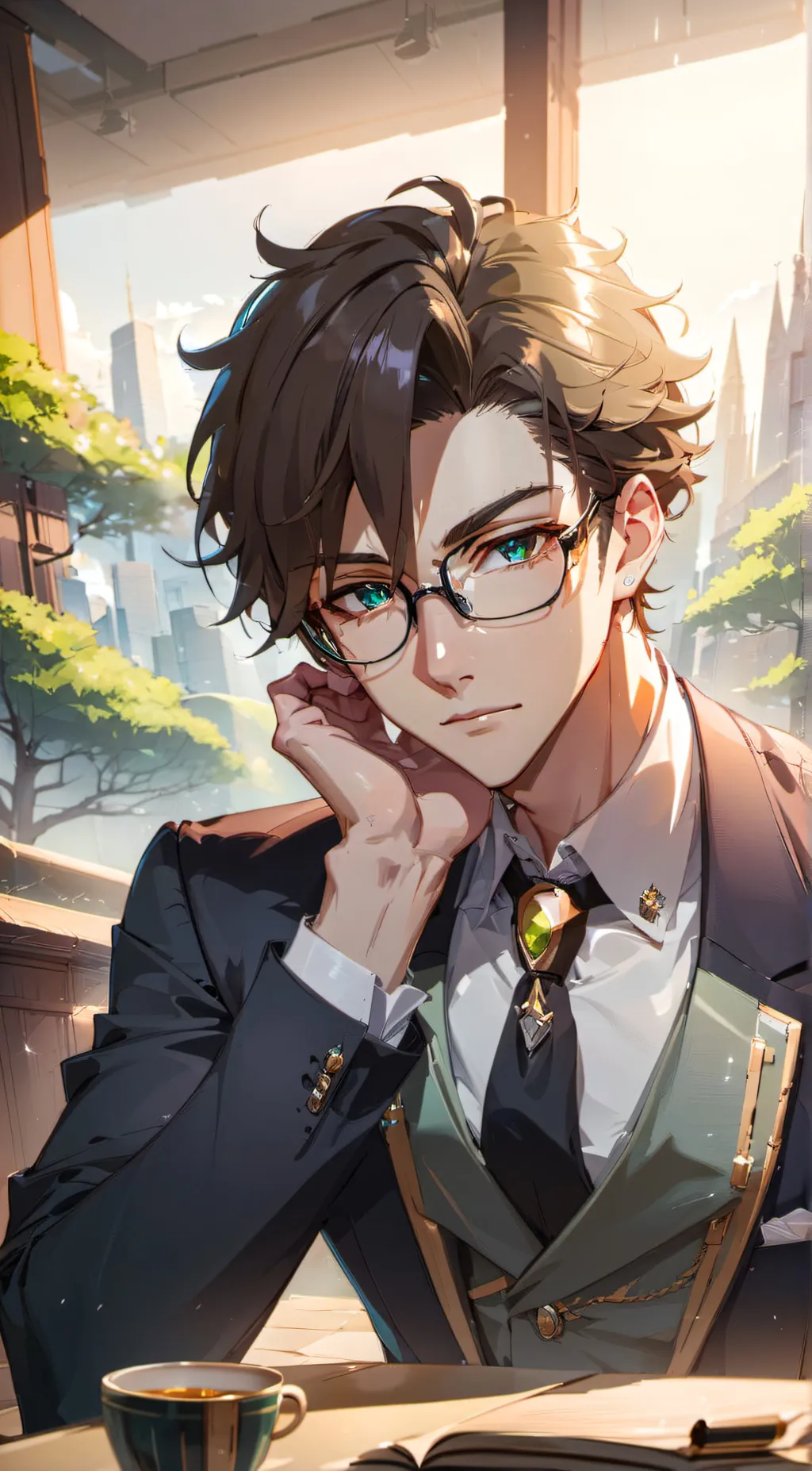 ai character: Leo background