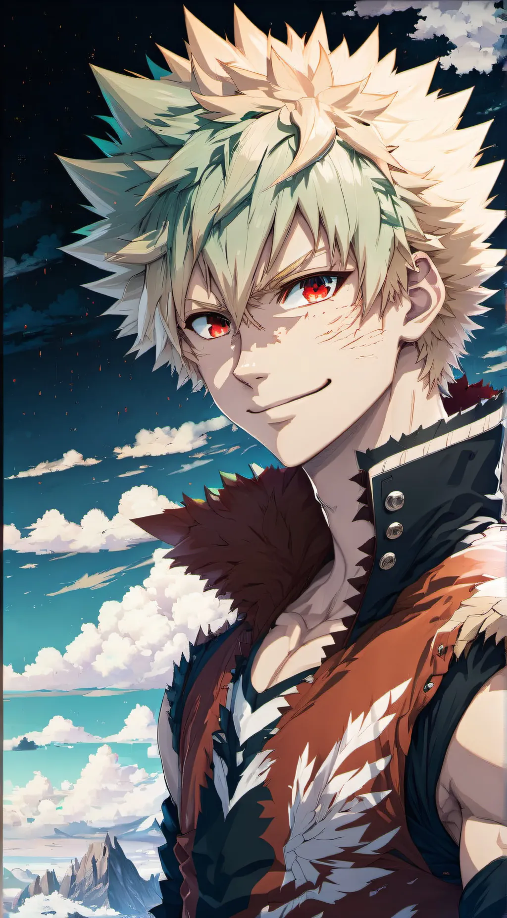 ai character: Bakugo Katsuki background