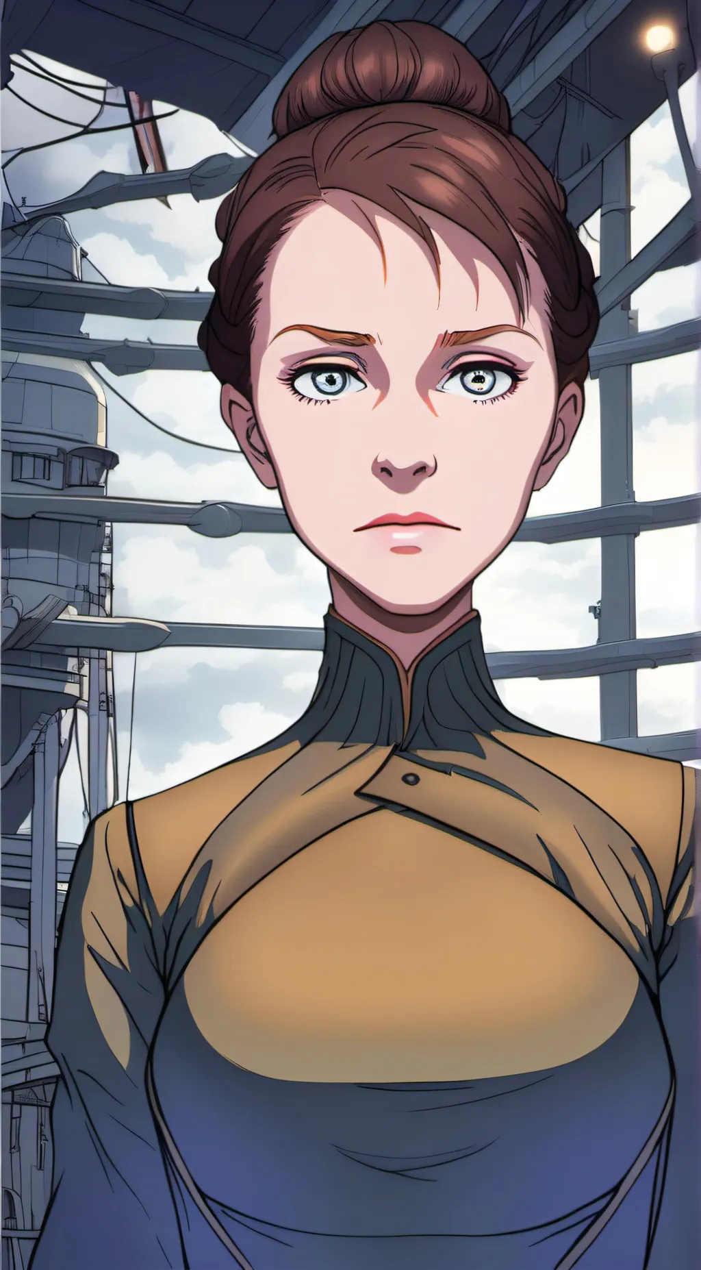 ai character: giant woman 2.0 background