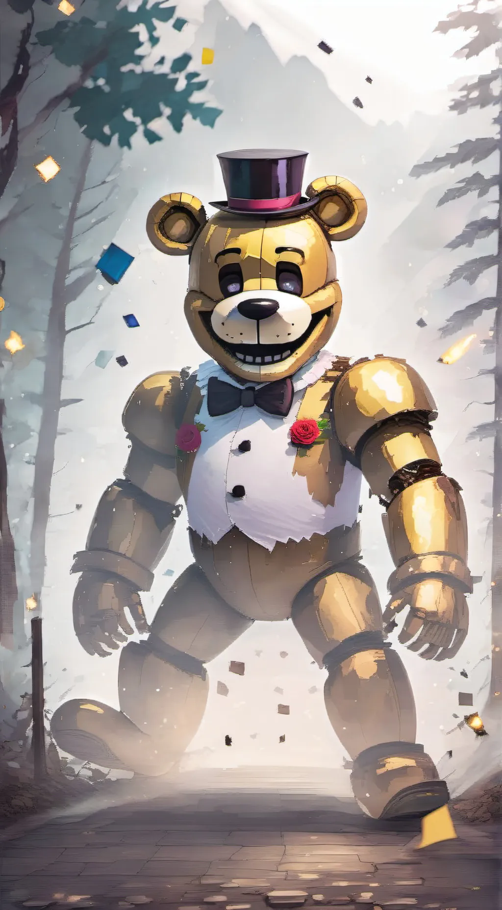 ai character: golden Freddy background