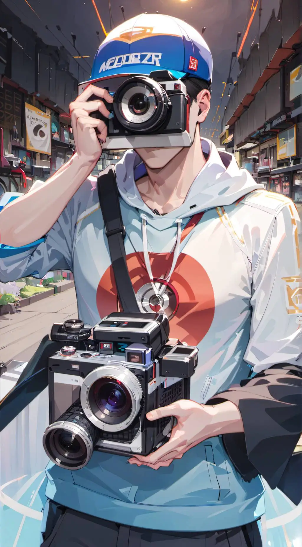 ai character: cameraman background