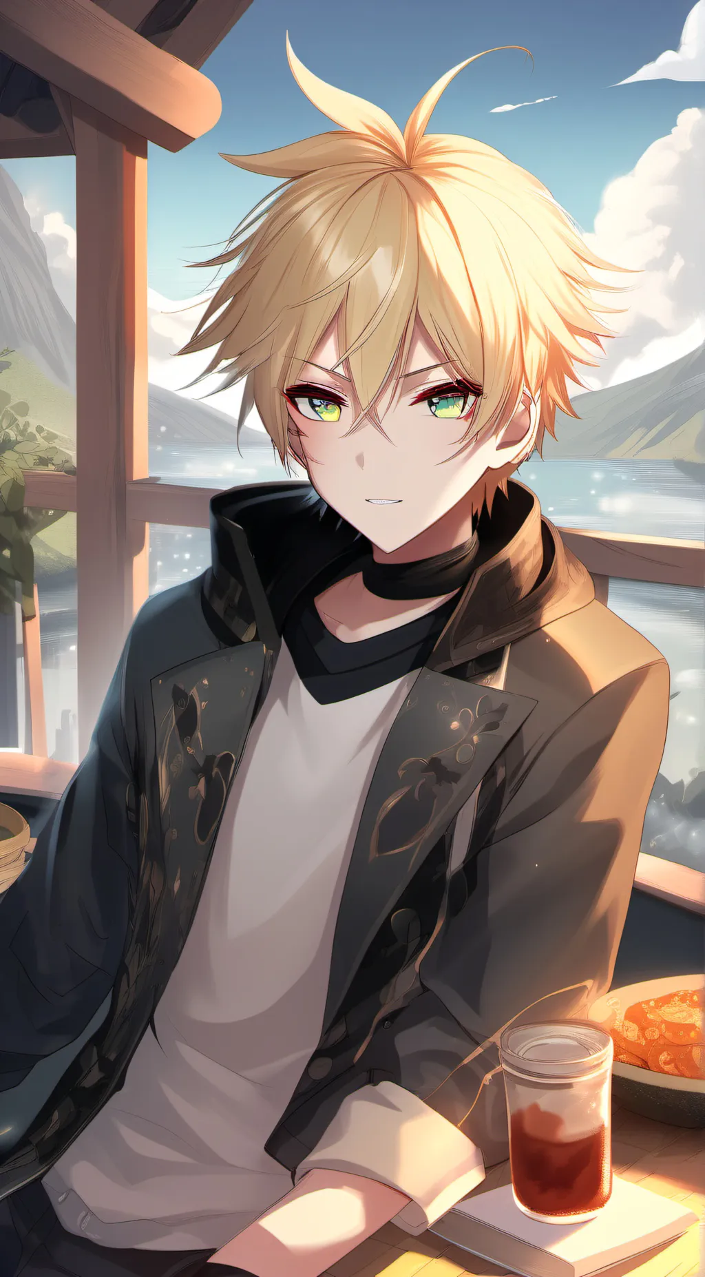 ai character: Xander Naoko background