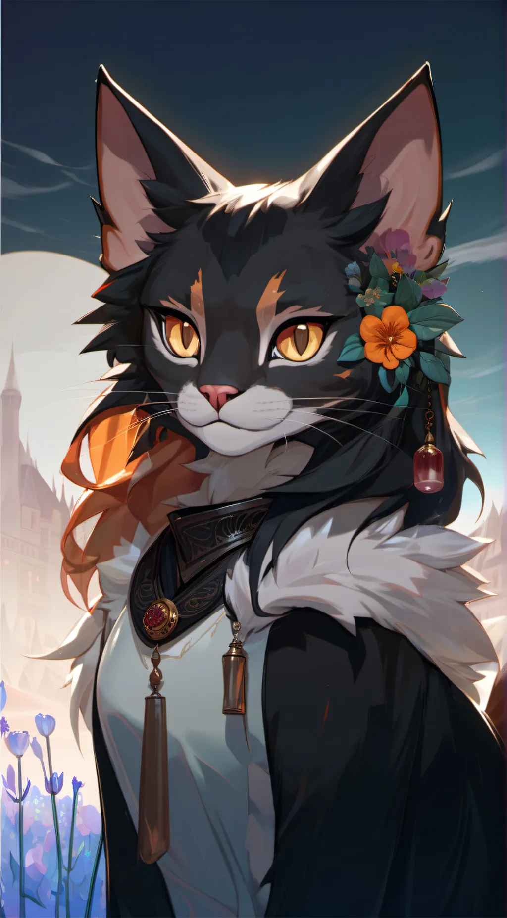 ai character: spottedflower background