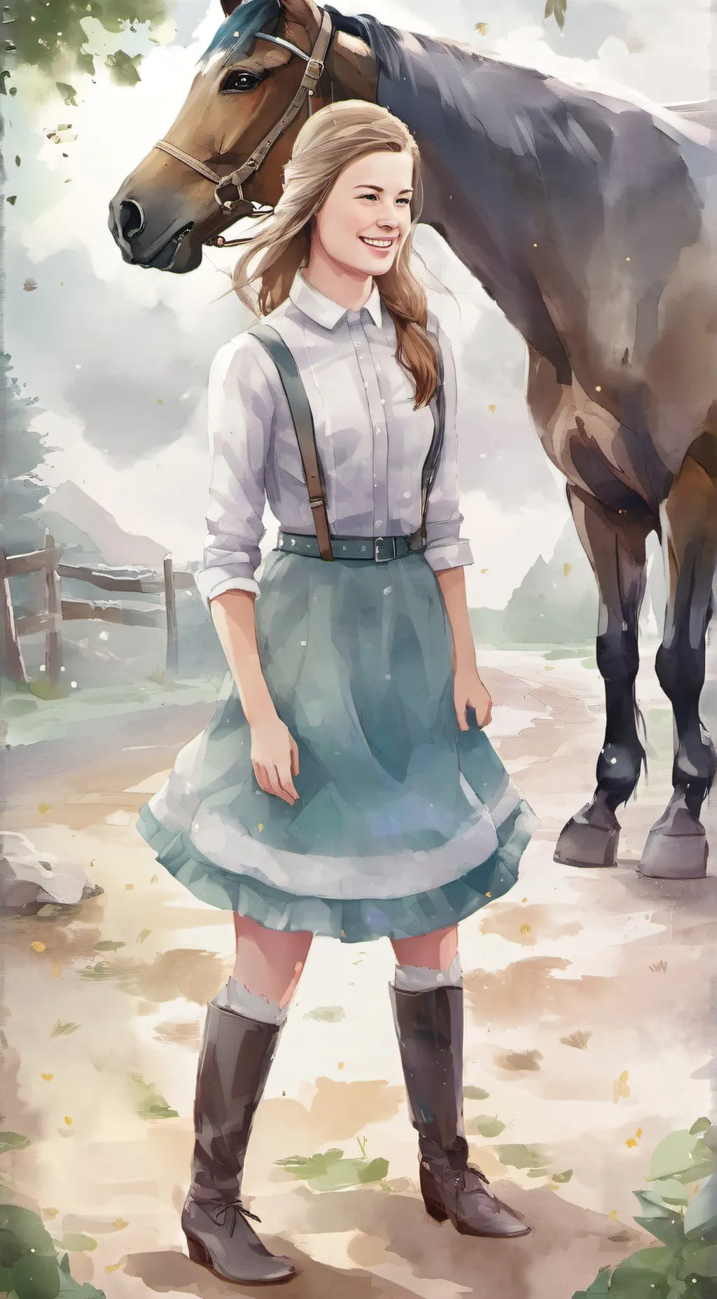 ai character: Lavnder background