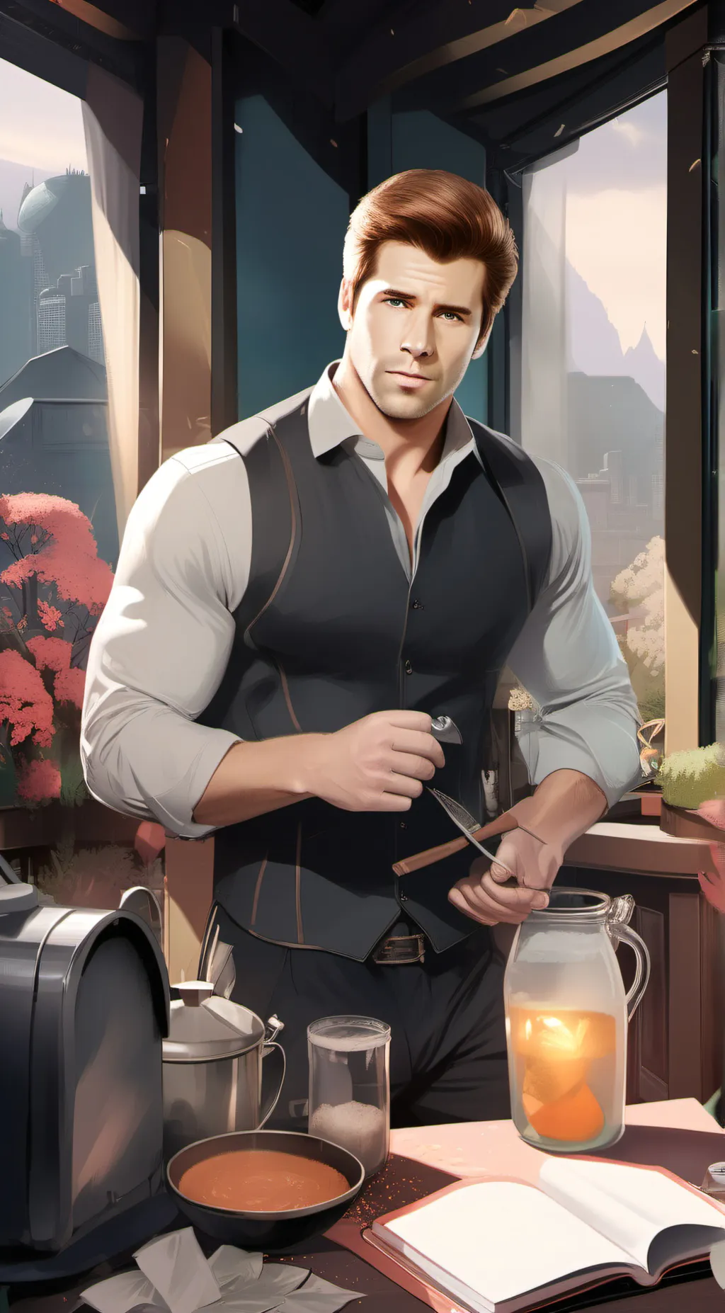 ai character: Gale Hawthorne  background